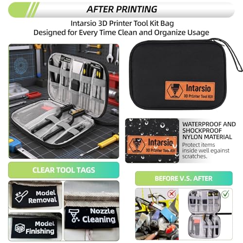 3D Printer Tools Kit, 34pcs 3D Printer Accessories for All FDM/SLA Printers Includes Nozzle Cleaning, Removal Scrapers, Finishing Tools, 5 Types of Files,Brushes, Wire Cutter, Engraving Knife - style: All-purpose Kit