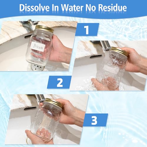 THEBLUETOUCH 1050（3 Rolls） Dissolvable Food Labels with Dispenser, 1" x 2" - size: 3 Box - 1050 Lables