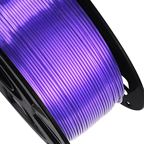 Silk Purple PLA Filament, 1kg 2.2lbs 1.75mm 3D Printing Material, Widely Support for FDM 3D Printer, Pack with Extra Filament Sample by BBLIFE - color: Purple
