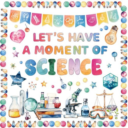 Fancy Land Science Bulletin Board Set for Classroom Decorations 89Pcs