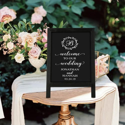 4 THOUGHT Small Tabletop Magnetic Chalkboard Signs 9.5" x 14", Black - color: Black