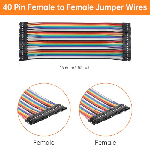 120Pcs Breadboard Jumper Wires,15 cm 40 Pin Female to Female - size: 5.9 inch (15 cm), style: Female to Female