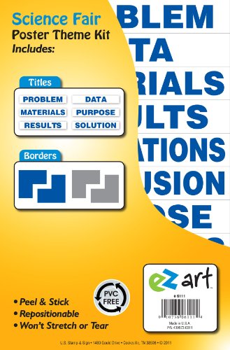 Headline Sign 6111 EZ Art Science Fair Theme Kit for Create-Your-Own Posters, Made in USA - style: Science Fair