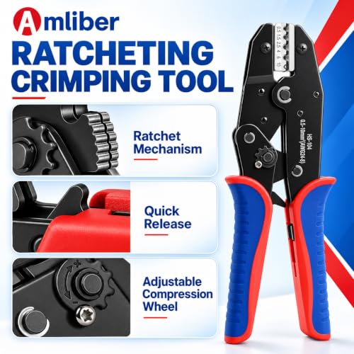 420PCS Non Insulated Butt Connectors with Crimping Tool, 24-8 AWG - style: 420 PCS Non Insulated Connectors With Crimper