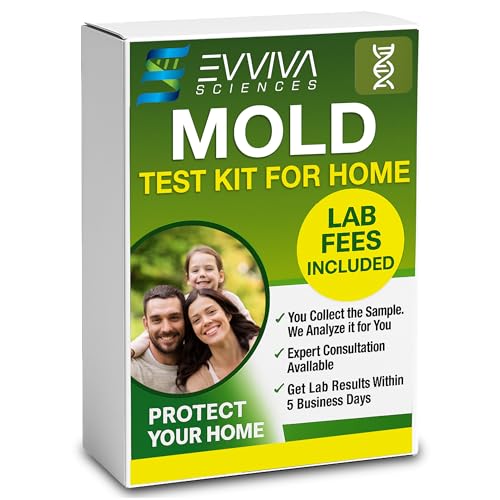 Evviva Sciences Mold Test Kit with US-Based Lab Analysis & Return Shipping Included | Screen Indoor Air, HVAC & Surfaces | Professional Mold Presence Detection | Includes Mold Information Guide