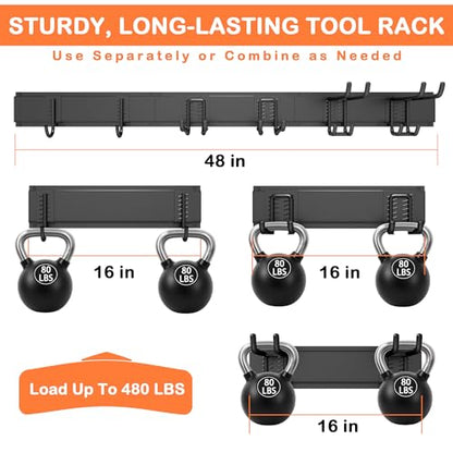 Ultrawall Garden Tool Organizer, 48 Inch Garage Tool Organizer Wall Mount