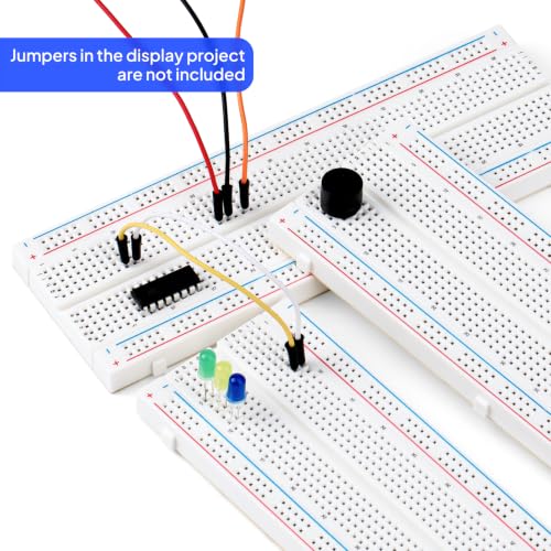 ELEGOO 3pcs Breadboard 830 Point Solderless Prototype PCB Board Kit (Pack of 2) - size: 3 PCS 830 Point (Pack of 2)