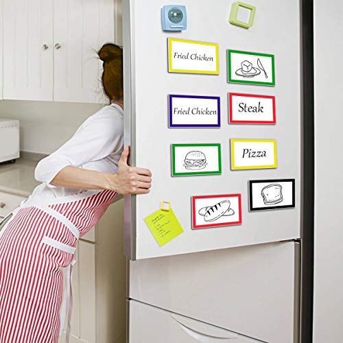 Magnetic Dry Erase Labels Ultra-Large 6x3.5Inch, 5Pcs Thick Dry Erase Magnets Rewritable Magnetic Labels Blank, Big Reusable Cards Sticky Signs Labels for Whiteboards Locker Classroom - size: Ultra-Large - 6x3.5" - 5Pcs Rectangle