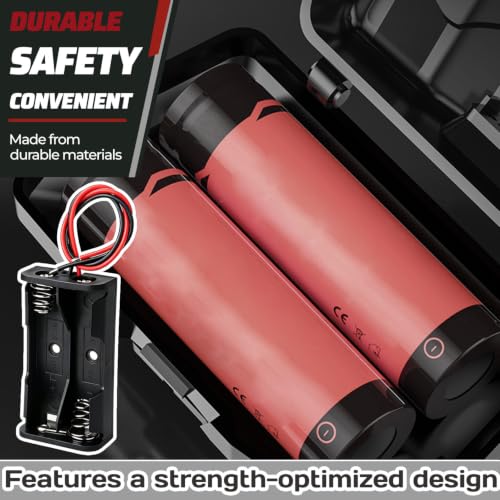 4PCS 2 AA Battery Holder with Leads, 5.7 Inch Wire Battery Case
