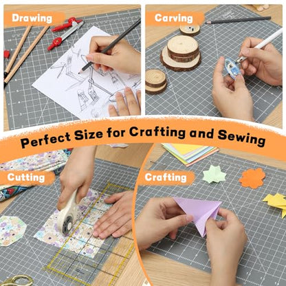 Premium 10pcs Self Healing Cutting Mat 18''x12'', Cutting Mat for Quilting - color: Anthracite Gray, size: 17.8''x11.9''(10 Pack)