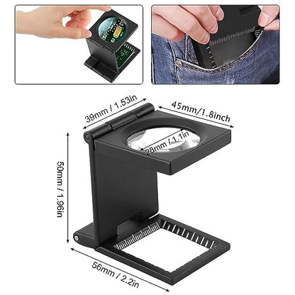 10X 28MM Pocket Magnifier Small Jewelers Loupe Folding Magnifying Glass - size: 3
