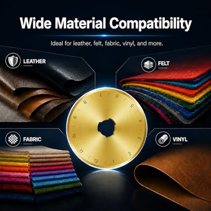 Titanium Coated 10 Packs 45mm Rotary Cutter Blades 45mm Quilting supplies Rotary Cutter Blades for fabric by SSPONT, compatible with OLFA,Fiskars,Mr.Pen,DAFA,Truecut etc. Sharp and Durable - size: 10 PCS