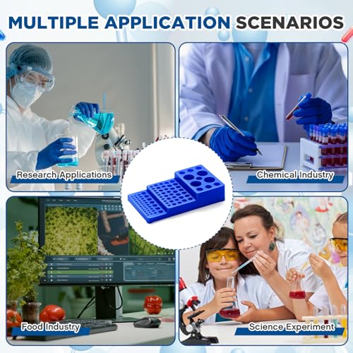 2 Pcs Multifunctional Tube 92Well Rack Trapezoidal Vial Holder for 0.2-50ml