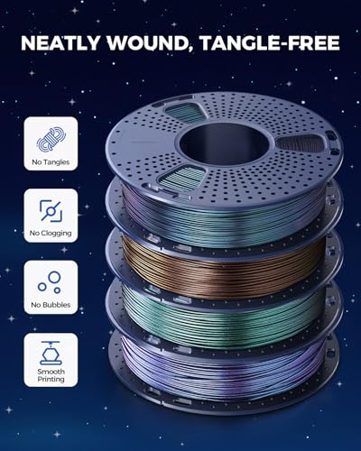 JAYO Galaxy PLA 3D Printer Filament 1.75mm, 250g, 4-Pack Bundle - color: Galaxy Pla-4x250g