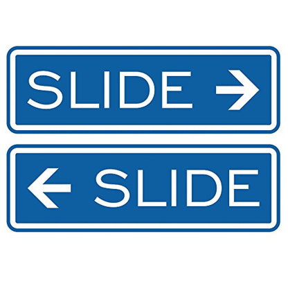 Classic Slide Door Sign - Blue - Small (1 Pack) - color: Blue, size: 4" x 1.25" - Small (1 Pack)
