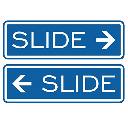 Classic Slide Door Sign - Blue - Small (1 Pack) - color: Blue, size: 4" x 1.25" - Small (1 Pack)