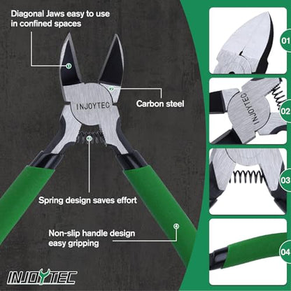 Mini Wire Flush Cutters 5 Inch Wire Cutters Diagonal Cutters - size: 5"