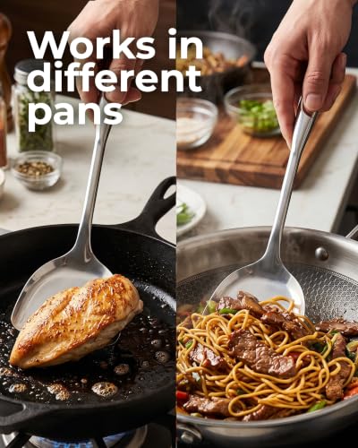 Zulay Kitchen Stainless Steel Wok Spatula - size: Wok Spatula