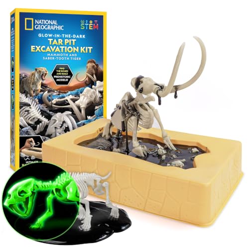 National Geographic Slime Kit for Kids Ages 6-12, Glow in the Dark Dig Kit