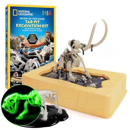 National Geographic Slime Kit for Kids Ages 6-12, Glow in the Dark Dig Kit