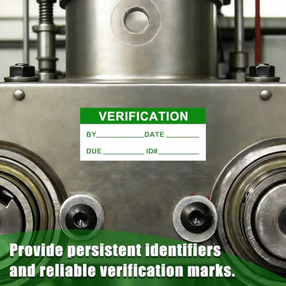 350 Pcs Verification Labels, 1.5" x 0.625", No Flap with Dispenser Box - style: No Flap with Dispenser Box