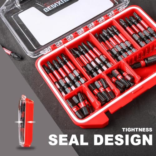 Geinxurn IPX4 Waterproof Small Storage Parts Organizer, Small Parts Case with Removable Dividers, Screwdriver Bit Set Box(5 Boxes) - size: 5pcs Box