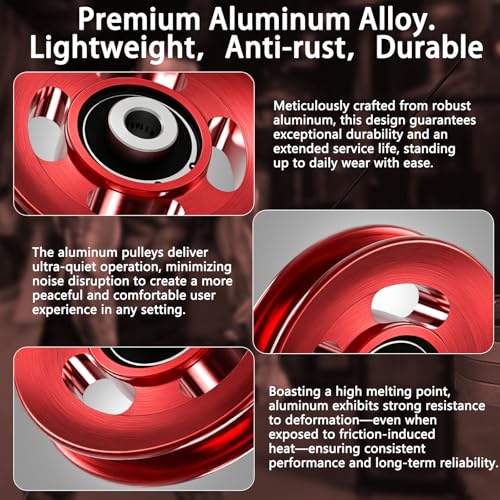 12pcs 90mm Aluminum Pulleys Wheel For Cable Machine Home Gym Equipment