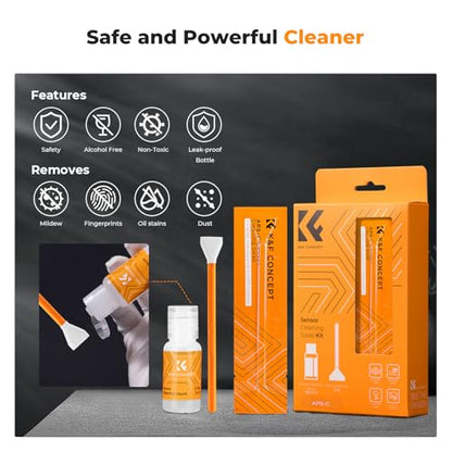 K&F CONCEPT 16mm APS-C Sensor Cleaning Kit, with 20ml Sensor Cleaner - size: 16mm