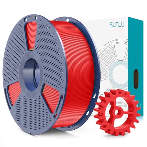 SUNLU PLA+2.0 3D Printer Filament, Red, 1KG - color: 1kg Red, size: 1kg