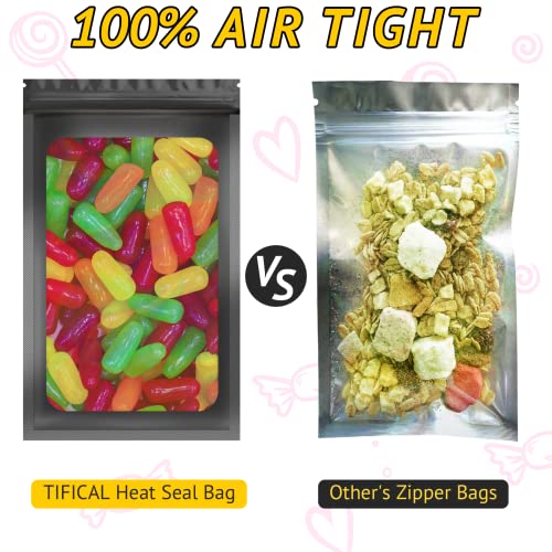 100PCS Resealable Holographic Bags, Jewelry Bags|Black,2.4x3.9in - color: Black, size: 2.4x3.9 Inch