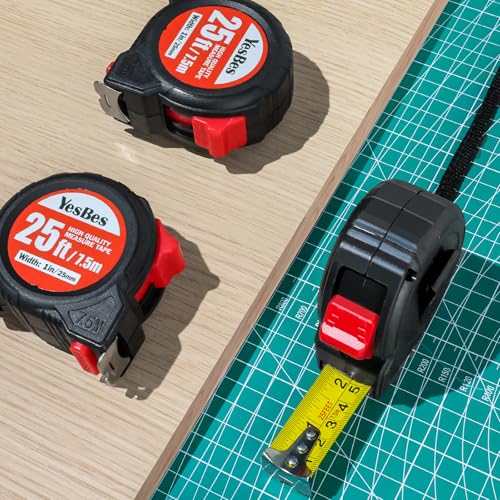 Tape Measure 25 ft, 10 Pack Bulk Easy Read Measurement Tape, Self-Locking Measuring Tape Retractable 25 FT by 1 in - color: 10 Pack