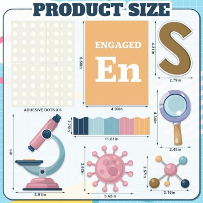 Funrous Periodic Table of Elements Bulletin Board Decorations Set Science Elements Classroom Decor Chemistry Laboratory Paper Cutouts for High School Bedroom Science Teacher Wall Party Supplies - style: Periodic Table