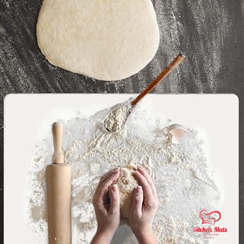 Large White Heat Resistant Mat For Kitchen Countertop, 23"x15" - color: Translucent White