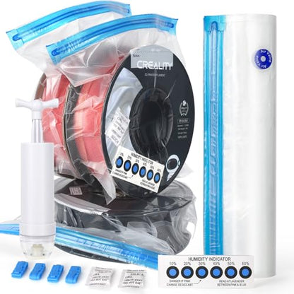 FugaCity 3D Printer Filament Storage Vacuum Kit- 20 Pack Reusable Vacuum Bags (PA+PE 13.8 ×15.7 in) for Keep Filament Clean & Dry