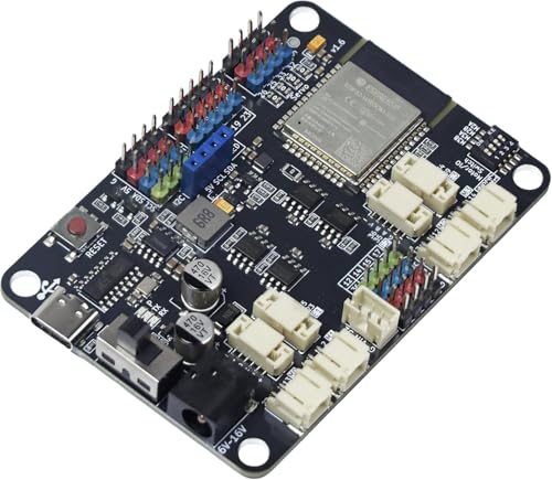 Maker-ESP32 Pro Board, 3A High-Current Motor Driver (4 Encoder or 4 DC/4 Servo), USB-C, 2.4GHz WiFi & Bluetooth, ESP32-WROOM-32E Microcontroller for Robotics Smart Cars STEM DIY - color: Standard Edition