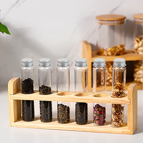 110 ml Clear Test Tube,36 Pack Clear Plastic Test Tubes Candy Tube Transparent Test Tubes with Cap,Flat Bottomed Plastic Tubes Bath Salt Container,3.7 OZ (Silver Cap)