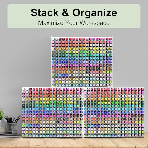 Marker Organizer, 270-Slot Marker Holder with Adjustable Dividers - size: 270 Holes