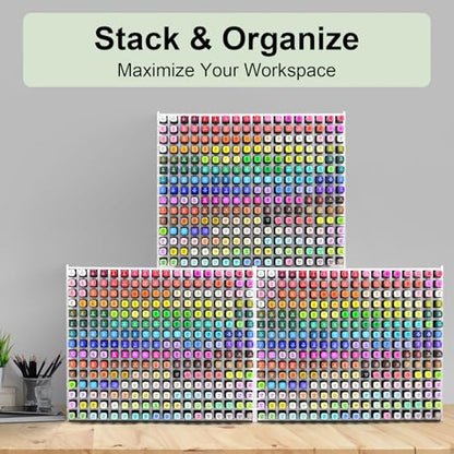 Marker Organizer, 270-Slot Marker Holder with Adjustable Dividers - size: 270 Holes
