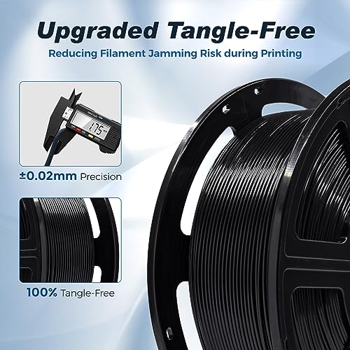 FLASHFORGE High Speed PLA Filament, 1.75mm, 500mm/s, High Speed Printing, Fast 3D Printer Filament, Robust and High Flow for Fast Printing, 2.2lbs/Spool - color: Black