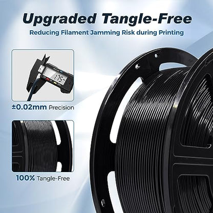 FLASHFORGE High Speed PLA Filament, 1.75mm, 500mm/s, High Speed Printing, Fast 3D Printer Filament, Robust and High Flow for Fast Printing, 2.2lbs/Spool - color: Black