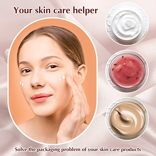 SATINIOR 100 Pcs Plastic Jars with Lids Small Containers Lids Wide Mouth Small Plastic Containers for Lotion Cream Rhinestones Body Butters Travel Storage (2 oz,White) - color: White, size: 2 oz