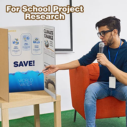 Cosweet 8 PCS 40" x 28" Large Trifold Poster Board for School Projects - size: L-40" x 28"