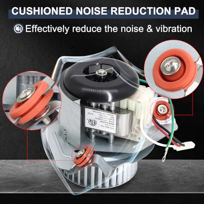 Criditpid HC21ZE125A J238-100-10110AT Draft Inducer Motor Kit for Carrier Furnace, HC21ZE125 J238-100-10110 Exhaust Venter Motor for Bryant Payne Furnace, Includes Blower Wheel and Mounting Bracket. - size: HC21ZE125A