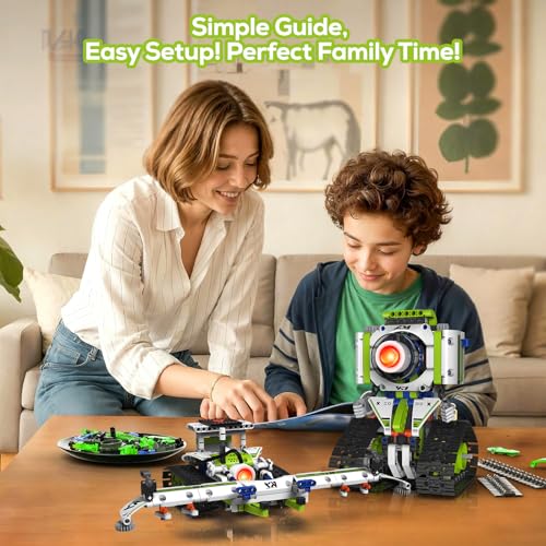 Robot Building Kit with APP/Remote Control STEM Gifts for Boys Age 6-16,Technic Coding Robotic Toys for Kids Birthday, Buildable 5in1 Models with 337+ Pieces - style: K96158