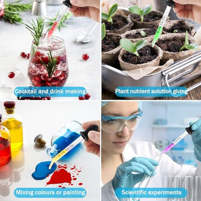 Eye Dropper 8 Pcs, 1mL Glass Liquids Pipette Dropper Tool with Measurement-Bent & Straight Tips, for Essential Oils Crafts Ear Lab Measuring Transferring Liquids Herain - size: Large Rubber Bulb-8pcs-Bent Straight
