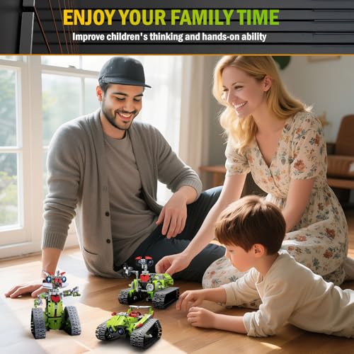 5 in 1 STEM Robot Building Kit with APP Remote Control, 705 PCS Engineering Robot Toys for Kids Age 8-16, Science Coding RC Robotics Kit Birthday Gifts for Boys Girls 6 7 8 9 10 11 12 - color: Green