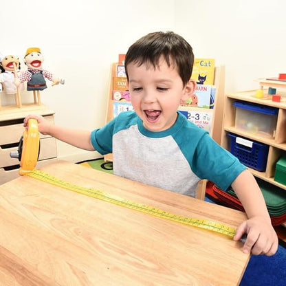 Big Tape Measure for Kids – 5 Ft. Pretend Play Measuring Tape Tool, Inches & Centimeters, Early Math & STEM Learning Toy, Ages 3+