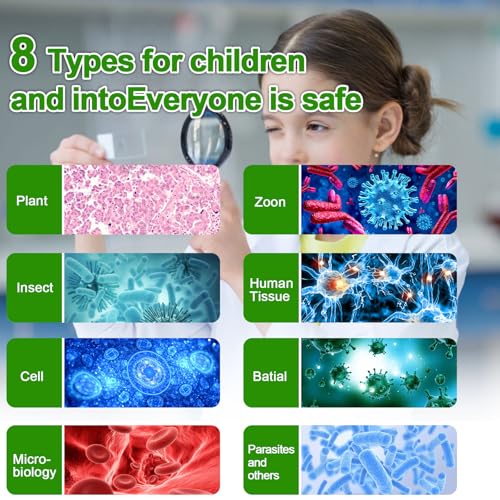 120 Microscope Slides with Specimens, Plant, Insect, Animal, Algae Slide Set for Biological Science Laboratory Basic Biological Science Education - size: 120pcs