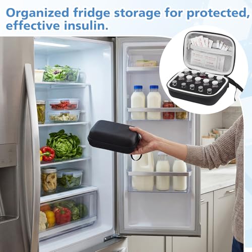 Teenyyou 15 Slots Peptide Case for Fridge Fits Standard 10ml/3ml Vials - color: Black, size: 15 Slots Fit 10ml/3ml, style: Solid