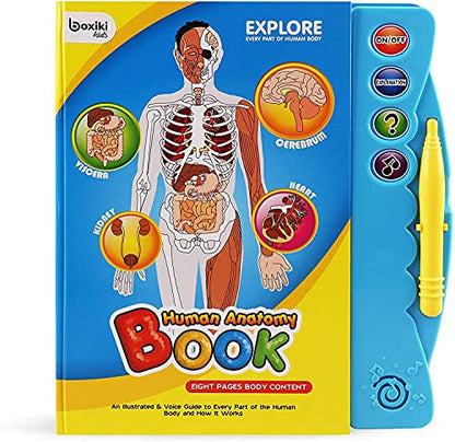 Human Body Book for Kids. Anatomy Guide for Kids with Illustrated and Voice Guide to Different Parts of Body. This Human Body Activity & Science Set Makes Learning Fun
